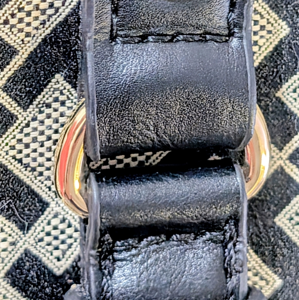 Tommy Hilfiger Monogram Logo Crossbody Bag - Black & Cream/Tan - Picture 6 of 6
